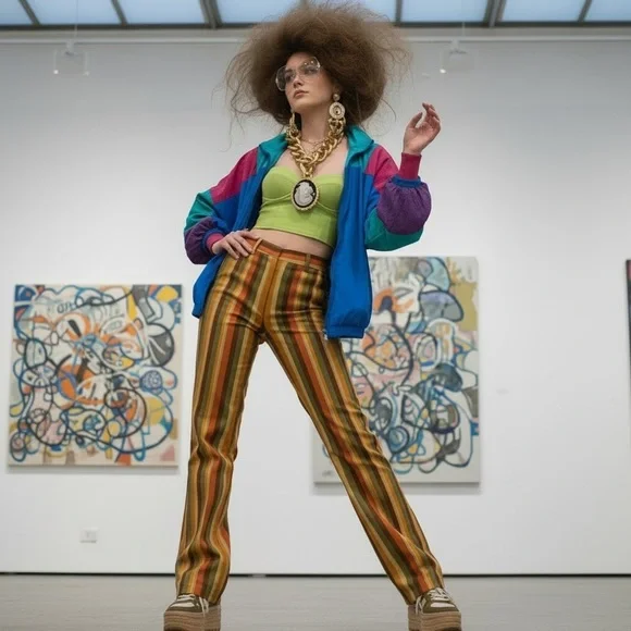 Bold Spirit Vintage 90s Colorblock Windbreaker Jacket Blue Magenta Retro L - Picture 4 of 11